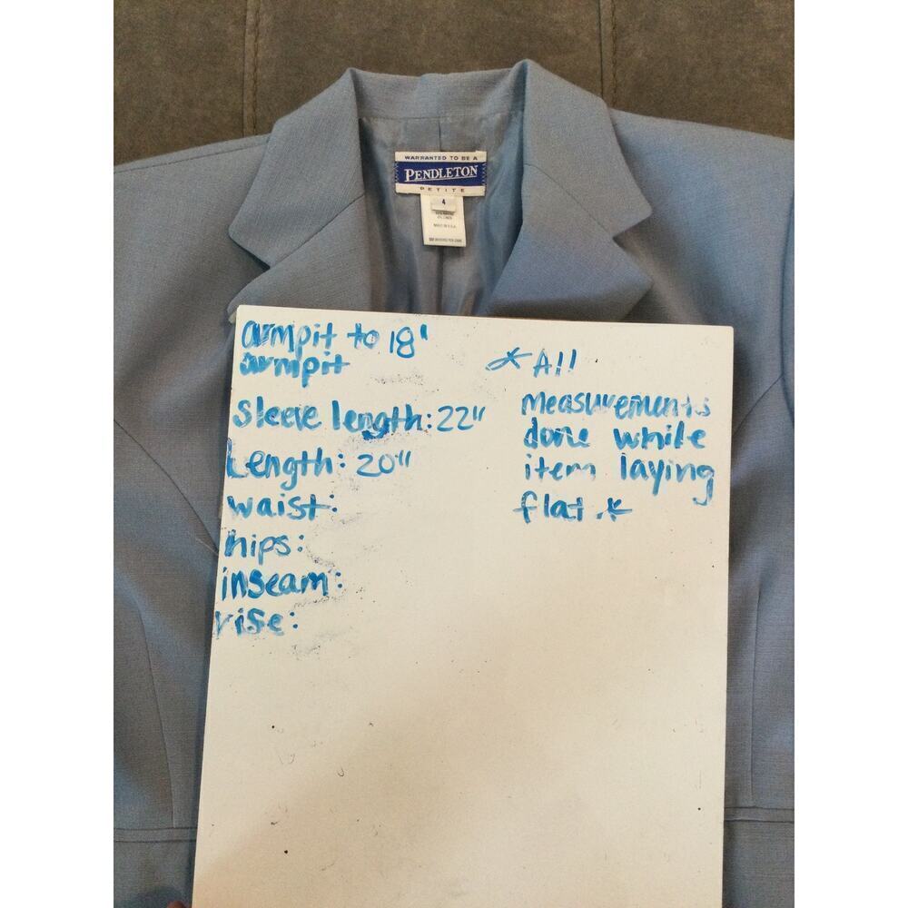 Pendleton Single Breasted Blazer Womens Size 4p 4… - image 3